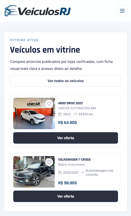 Veículos RJ — Mobile